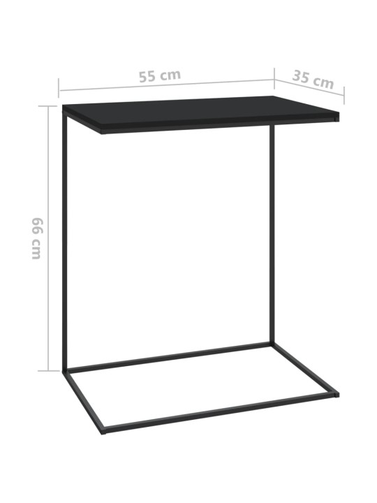 Sivupöytä musta 55x35x66 cm tekninen puu