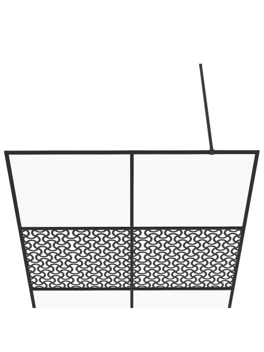 Walk-in suihkun seinäke kirkas ESG-lasi 140x195 cm musta