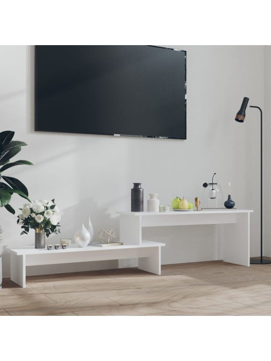 Tv-taso valkoinen 180x30x43 cm tekninen puu