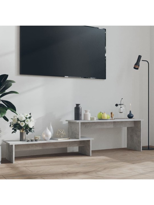 TV-taso betoninharmaa 180x30x43 cm lastulevy