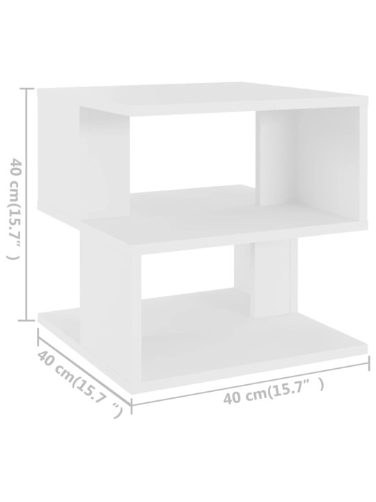 Sivupöytä valkoinen 40x40x40 cm lastulevy