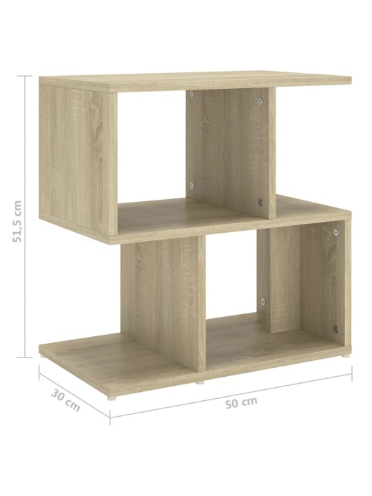 Yöpöydät 2 kpl Sonoma-tammi 50x30x51,5 cm lastulevy