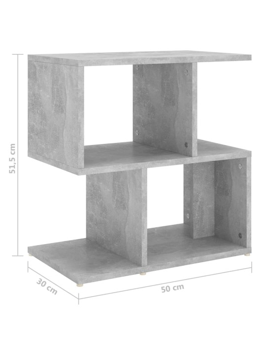 Yöpöytä betoninharmaa 50x30x51,5 cm lastulevy