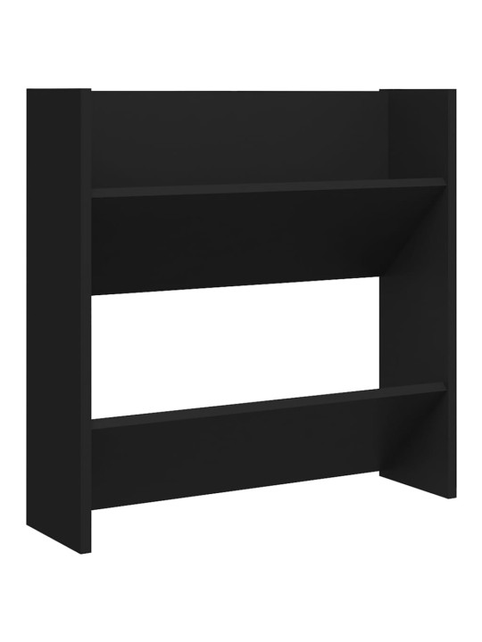 Seinäkenkäkaappi musta 60x18x60 cm lastulevy