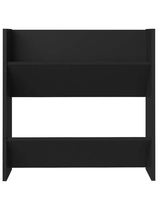 Seinäkenkäkaappi musta 60x18x60 cm lastulevy