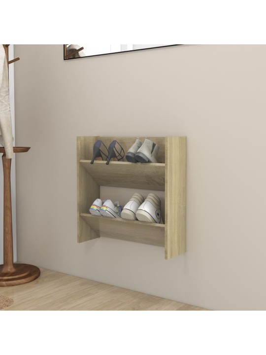 Seinäkenkäkaappi sonoma-tammi 60x18x60 cm lastulevy