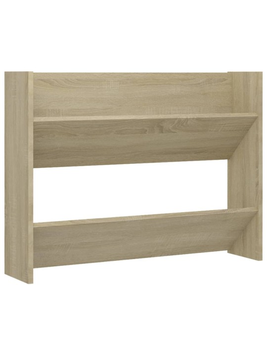 Seinäkenkäkaapit 2 kpl sonoma-tammi 80x18x60 cm lastulevy