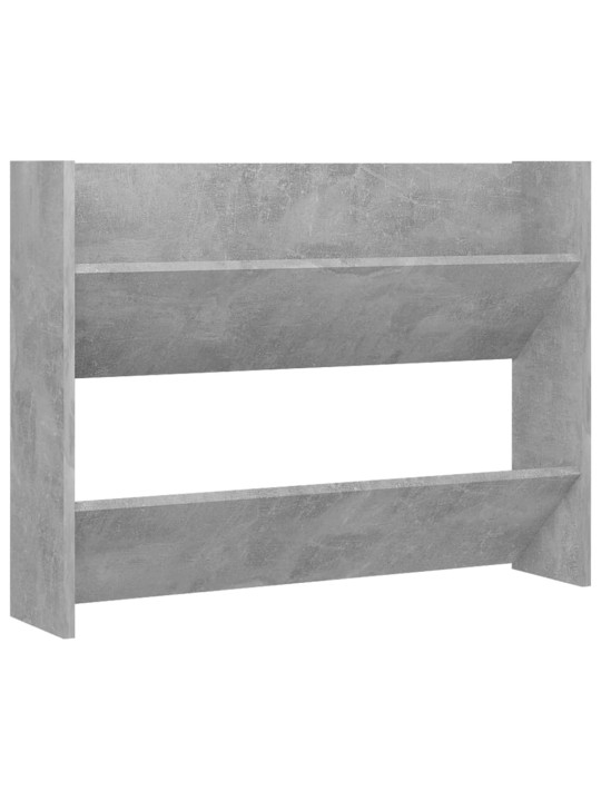 Seinäkenkäkaapit 2 kpl betoninharmaa 80x18x60 cm lastulevy