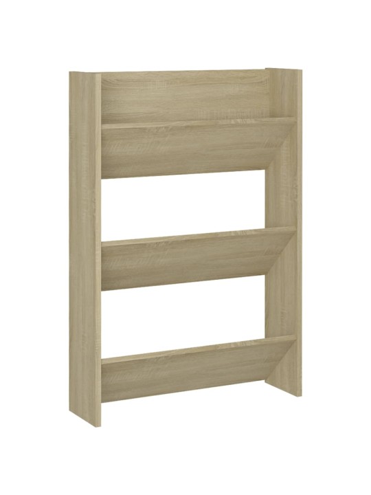 Seinäkenkäkaapit 2 kpl sonoma-tammi 60x18x90 cm lastulevy