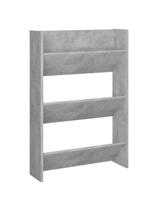 Seinäkenkäkaappi betoninharmaa 60x18x90 cm lastulevy