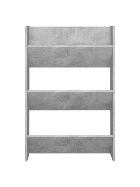 Seinäkenkäkaappi betoninharmaa 60x18x90 cm lastulevy