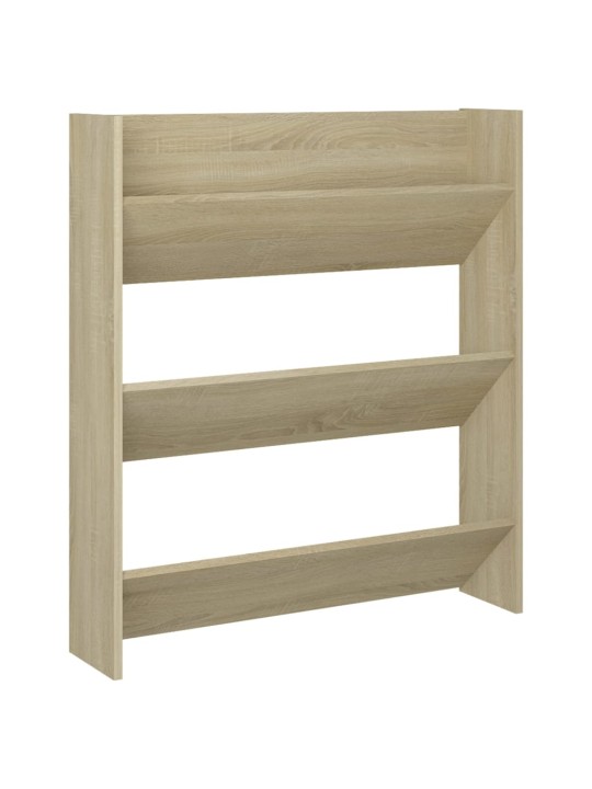 Seinäkenkäkaapit 2 kpl sonoma-tammi 80x18x90 cm lastulevy
