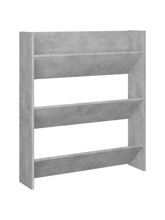 Seinäkenkäkaapit 2 kpl betoninharmaa 80x18x90 cm lastulevy