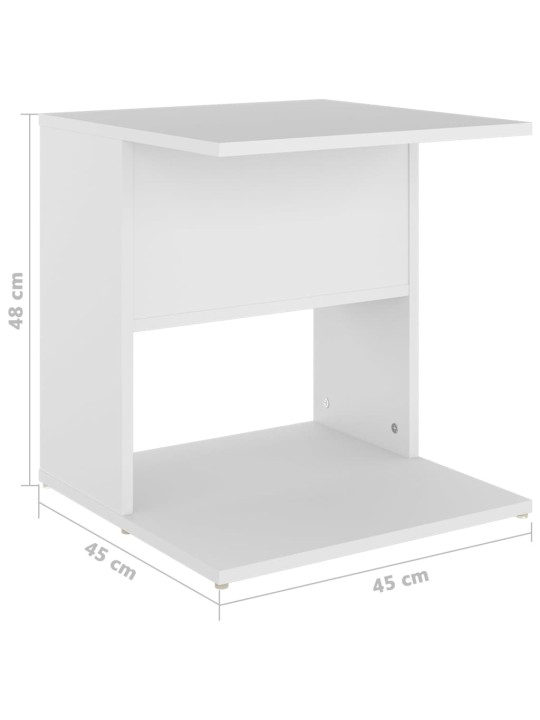 Sivupöytä valkoinen 45x45x48 cm lastulevy