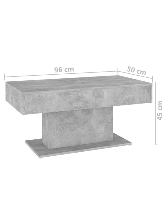 Sohvapöytä betoninharmaa 96x50x45 cm lastulevy