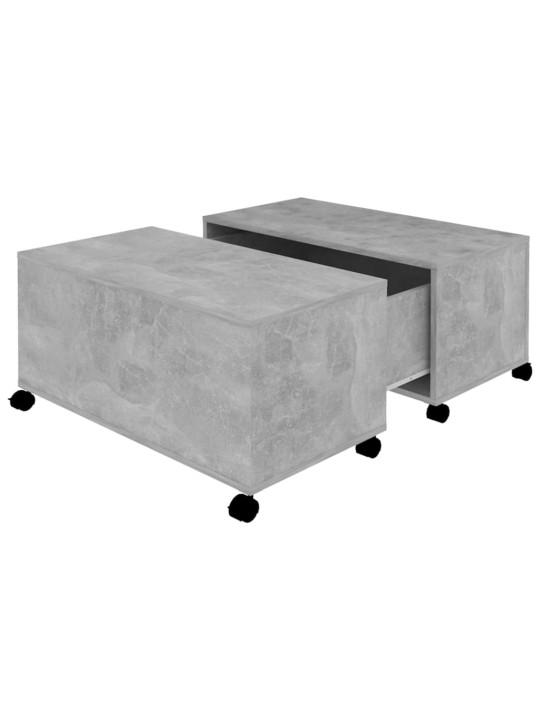 Sohvapöytä betoninharmaa 75x75x38 cm lastulevy