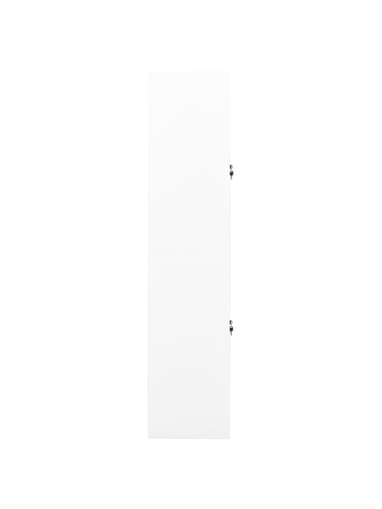 Toimistokaappi valkoinen 90x40x180 cm teräs