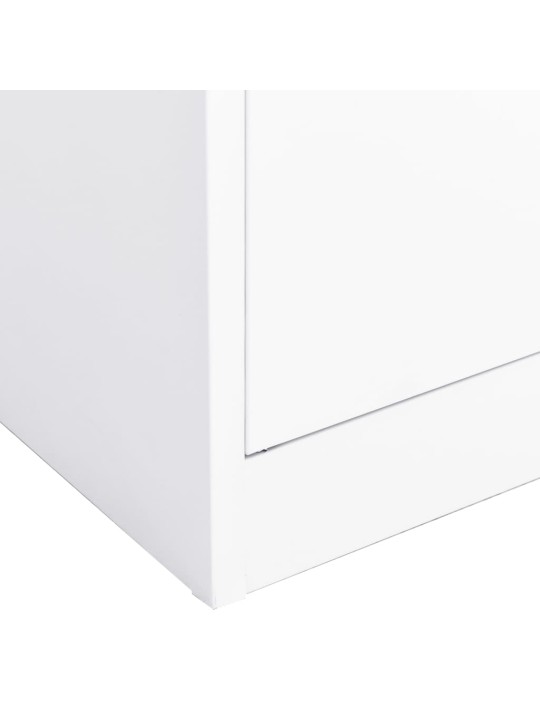 Toimistokaappi valkoinen 90x40x180 cm teräs