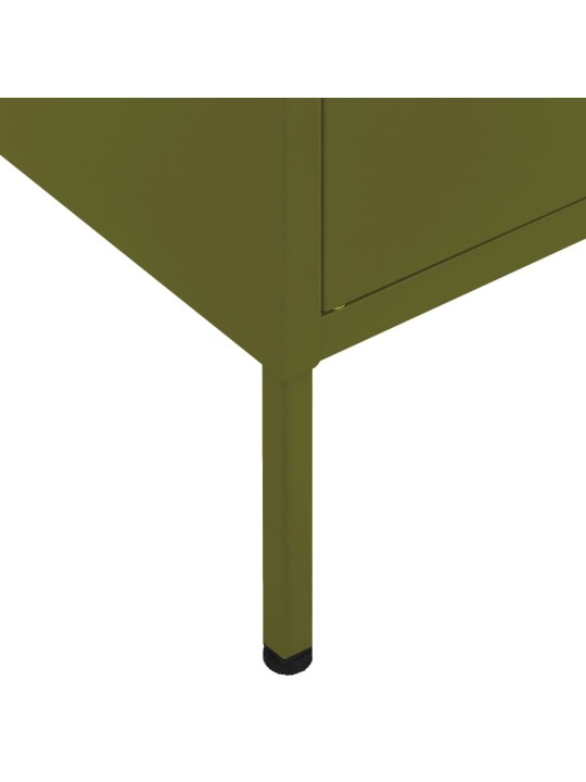 Varastokaappi oliivinvihreä 80x35x101,5 cm teräs