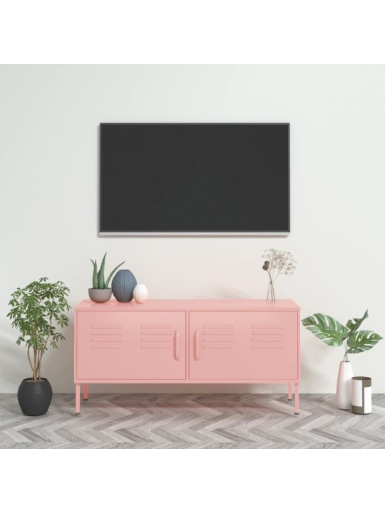 TV-taso pinkki 105x35x50 cm teräs