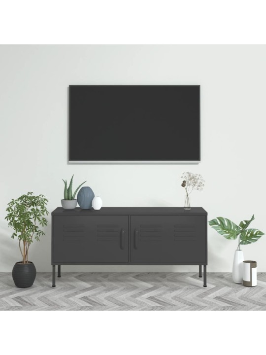 TV-taso antrasiitti 105x35x50 cm teräs