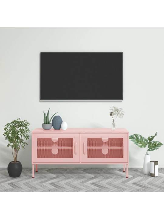 TV-taso pinkki 105x35x50 cm teräs