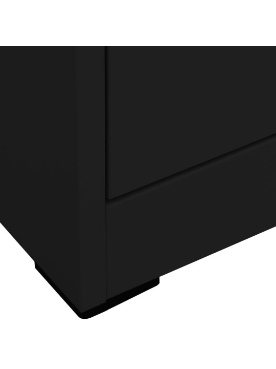 Arkistokaappi musta 46x62x72,5 cm teräs