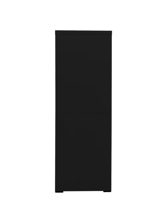 Arkistokaappi musta 90x46x134 cm teräs