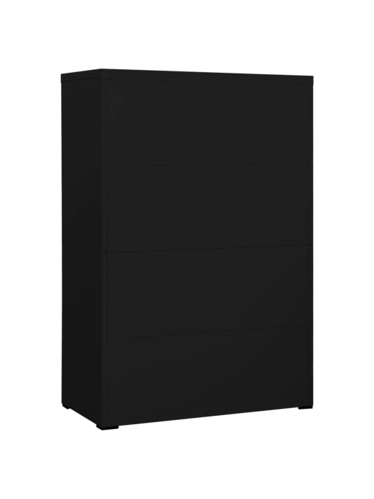 Arkistokaappi musta 90x46x134 cm teräs