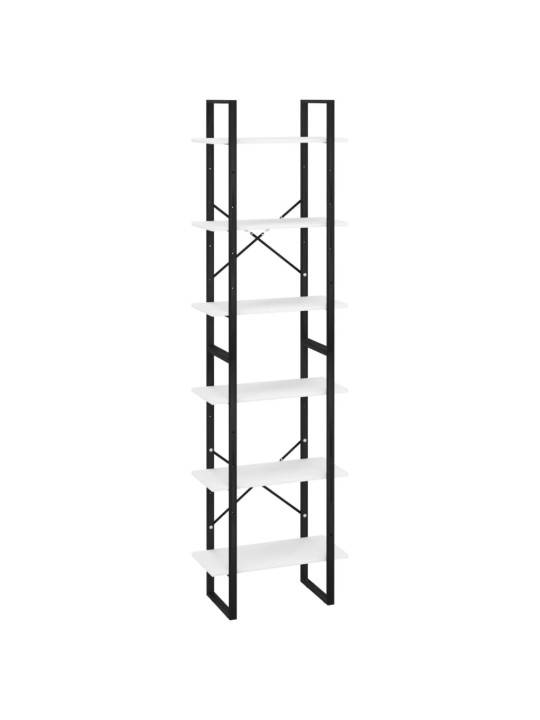 Säilytyshylly valkoinen 60x30x210 cm tekninen puu