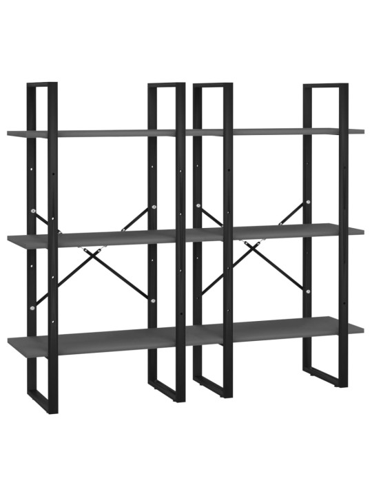 Säilytyshylly harmaa 60x30x210 cm tekninen puu