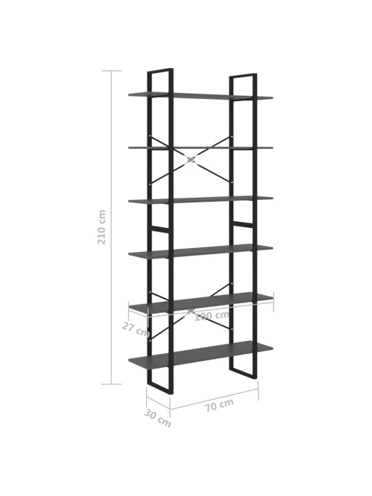 Korkea kaappi harmaa 100x30x210 cm täysi mänty