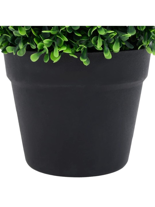 Keinotekoinen puksipuukasvi ruukussa 2 kpl vihreä pallo 37 cm