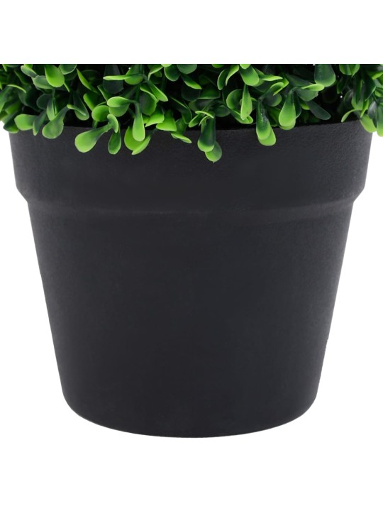 Keinotekoinen puksipuukasvi ruukussa 2 kpl vihreä pallo 27 cm