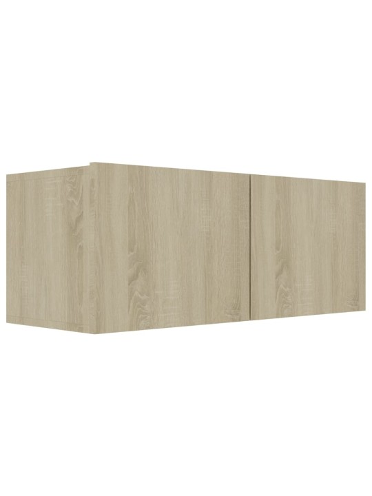 TV-tasot 4 kpl Sonoma-tammi 80x30x30 cm lastulevy