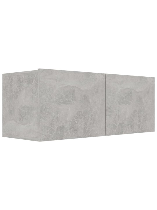 TV-tasot 4 kpl betoninharmaa 80x30x30 cm lastulevy