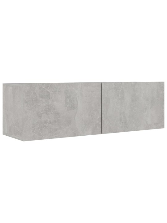 TV-tasot 4 kpl betoninharmaa 100x30x30 cm lastulevy