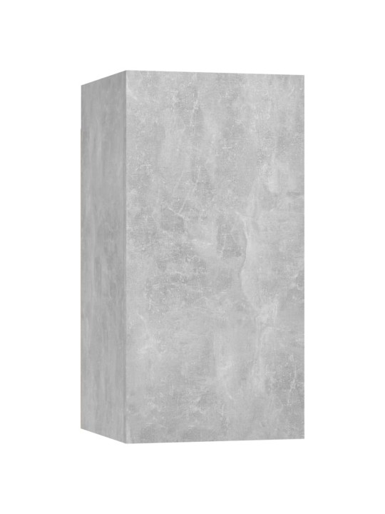 TV-tasot 7 kpl betoninharmaa 30,5x30x60 cm lastulevy