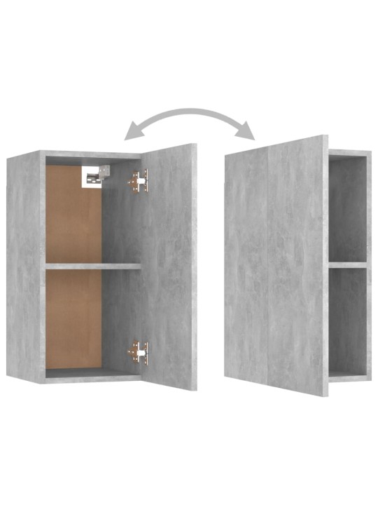 TV-tasot 7 kpl betoninharmaa 30,5x30x60 cm lastulevy