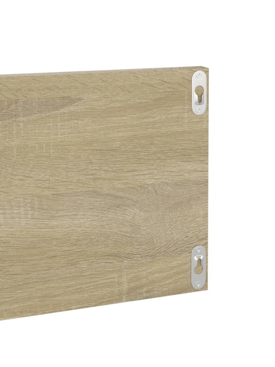 Seinähyllyt 2 kpl sonoma-tammi 80x11,5x18 cm lastulevy