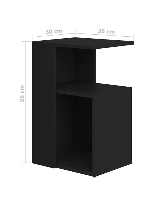 Sivupöytä musta 36x30x56 cm tekninen puu