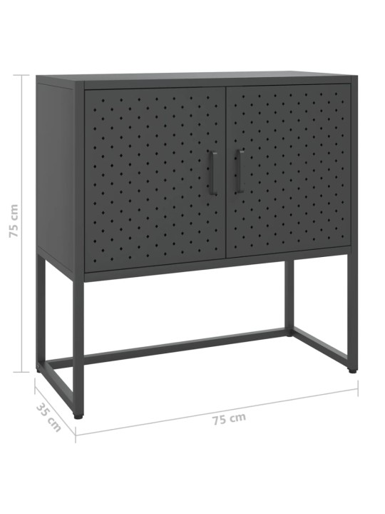 Senkki antrasiitti 75x35x75 cm teräs