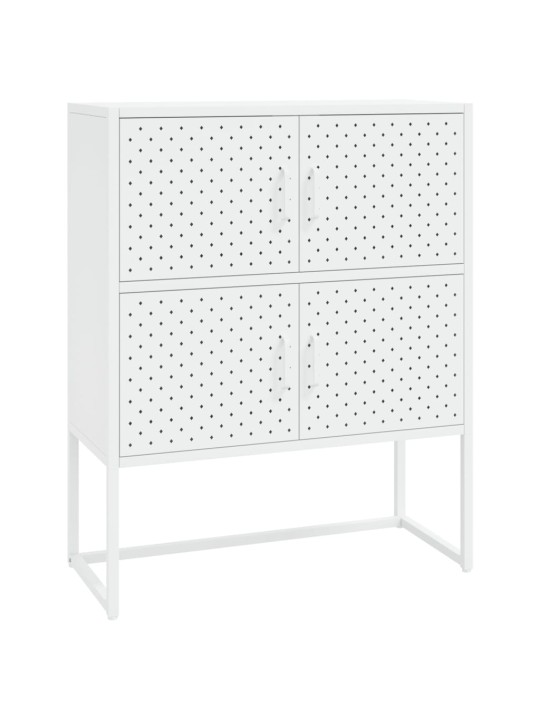Kaappi valkoinen 80x35x100 cm teräs