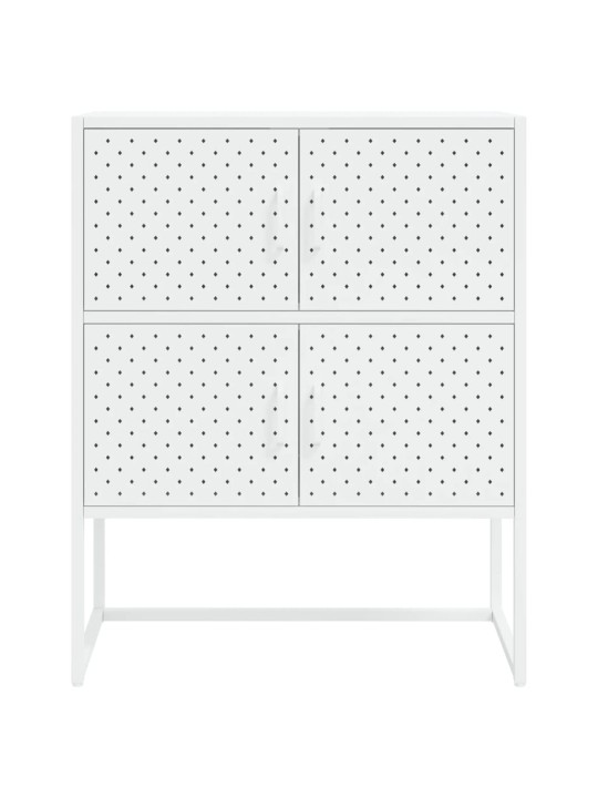 Kaappi valkoinen 80x35x100 cm teräs