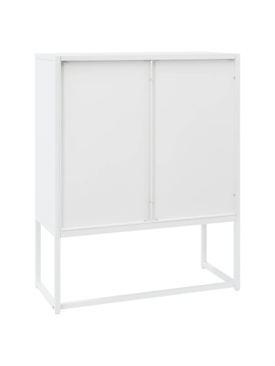 Kaappi valkoinen 80x35x100 cm teräs