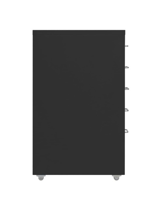 Arkistokaappi siirrettävä musta 28x41x69 cm metalli