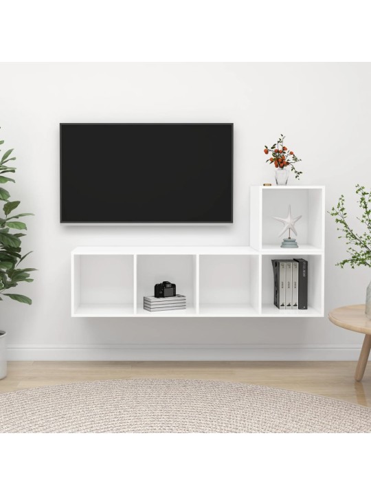 2-osainen tv-kaappisarja valkoinen lastulevy