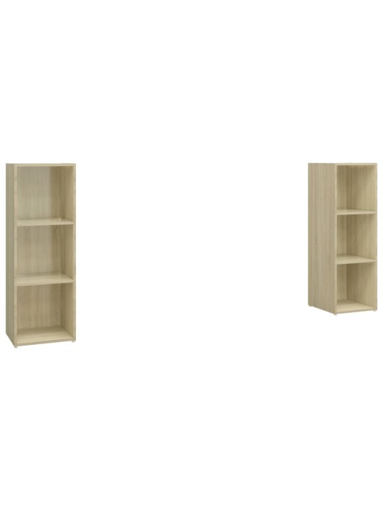 Tv-tasot 2 kpl sonoma-tammi 107x35x37 cm tekninen puu