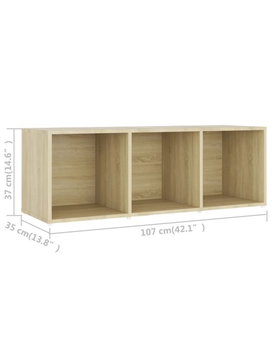 Tv-tasot 2 kpl sonoma-tammi 107x35x37 cm tekninen puu