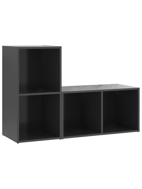 TV-tasot 2 kpl harmaa 72x35x36,5 cm lastulevy